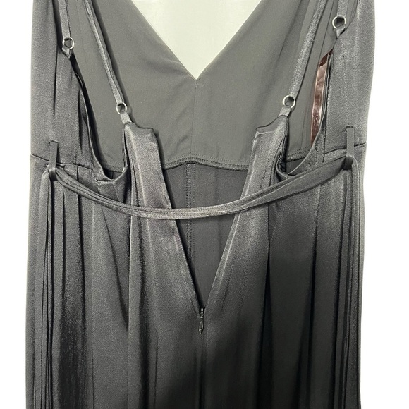 Fame and Partners Benton Jumpsuit Black Satin Size 14 - Picture 13 of 16